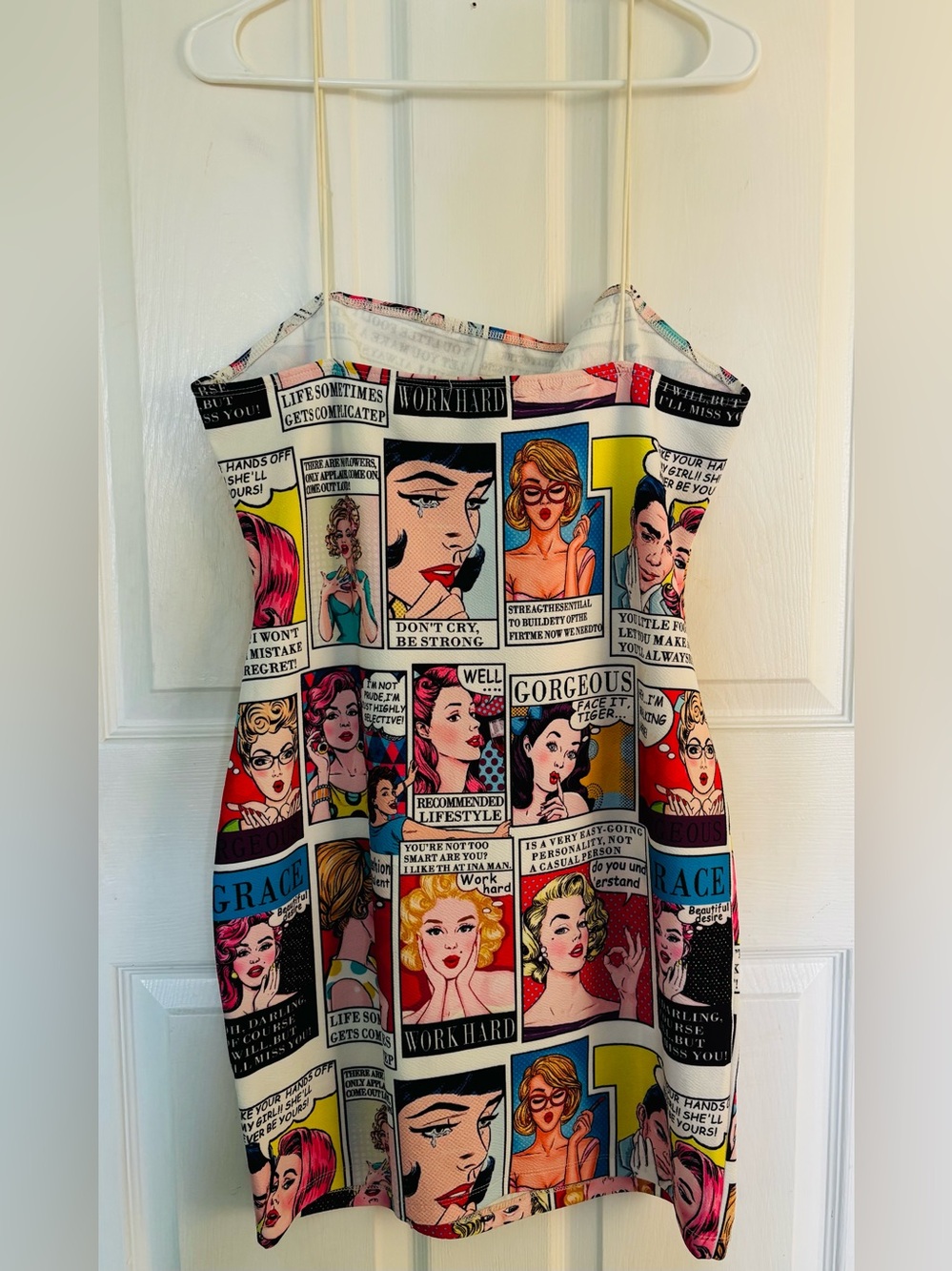 SHEIN Multicolor Comic Print Midi Dress - Picture 3 of 4